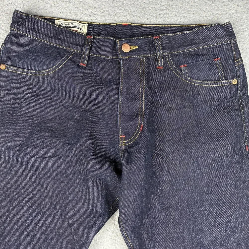 Detroit Denim Co Jeans Men's 35 (33x31) Blue Straight Leg Denim Pants